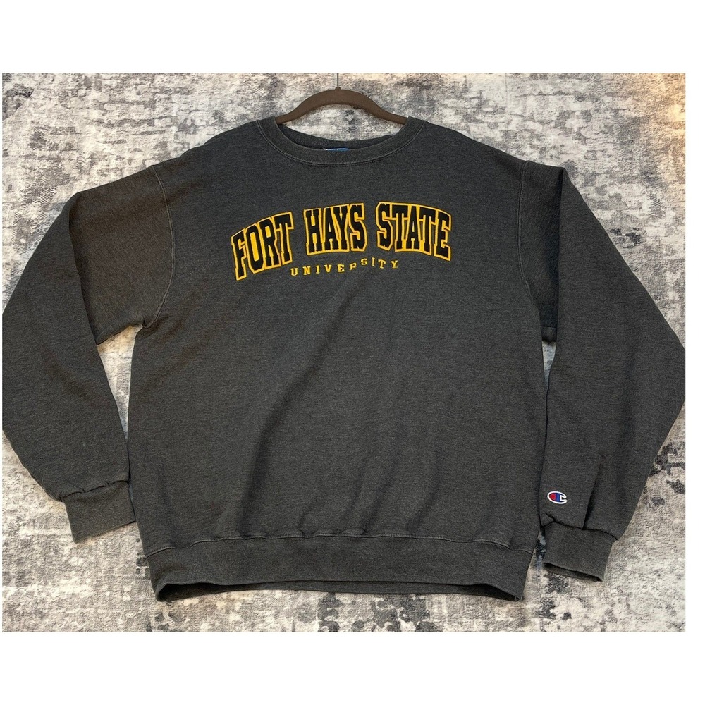 Champion Fort Hays State University Crewneck Sweatshirt Eco‎ Fleece Mens Large